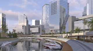 Illustration for article titled An Entire City Under Construction to Save Another from Climate Change